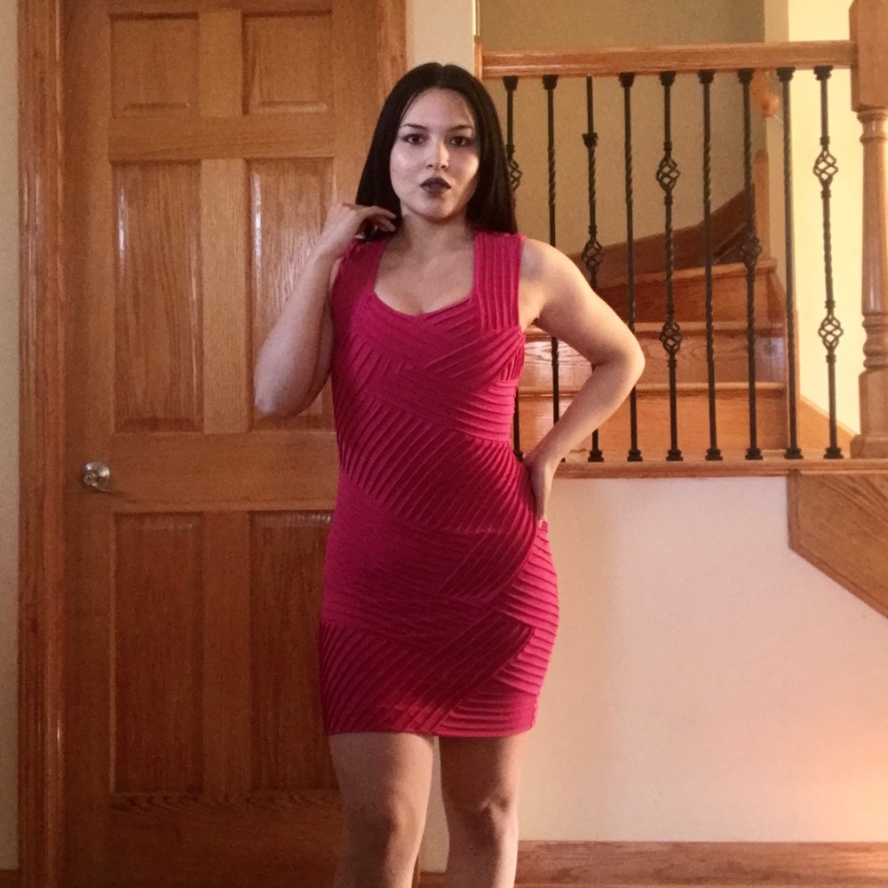 Calvin Klein petite dress in hot pink